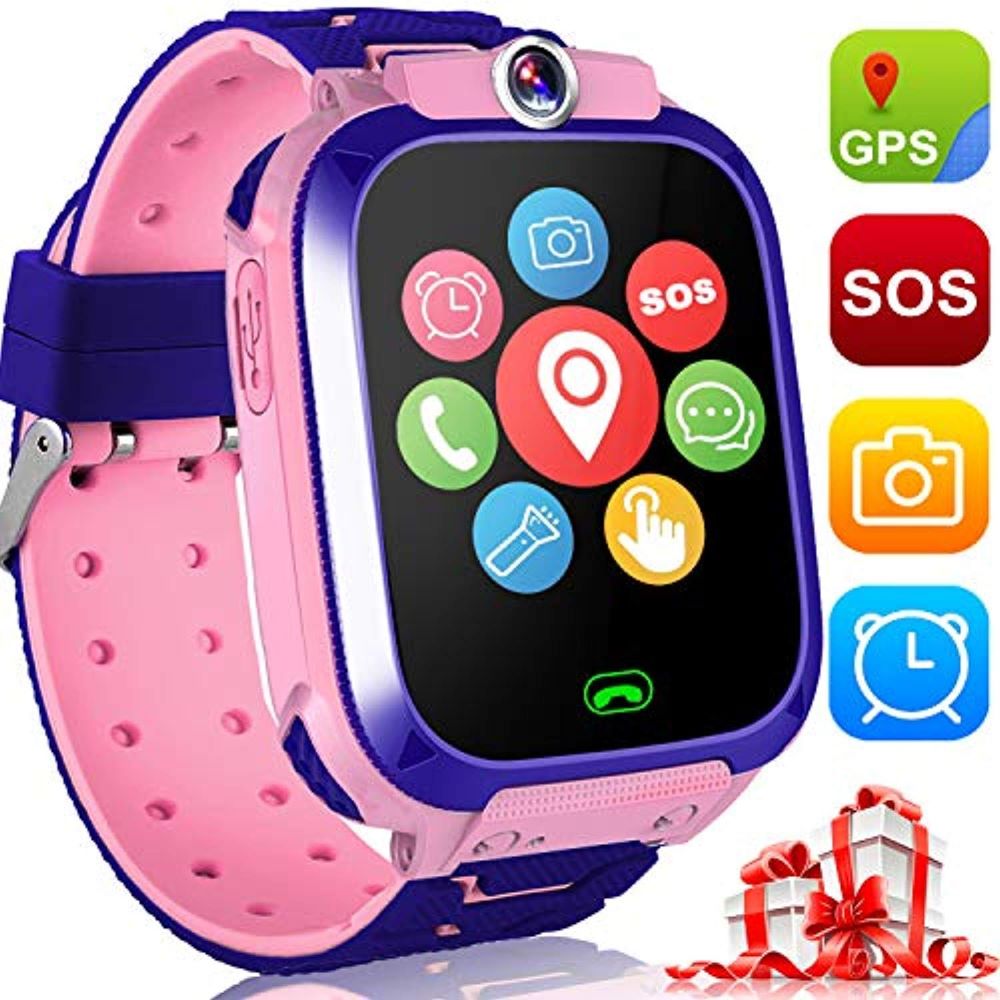 Kinder smartwatch met camera, GPS-tracking, telefoongesprekken voeren, SOS-knop