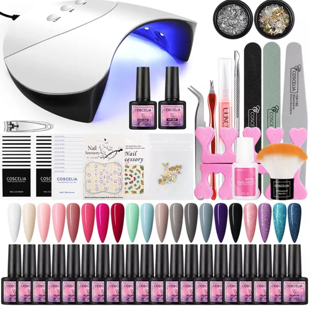 Manicureset + UV/LED-lamp