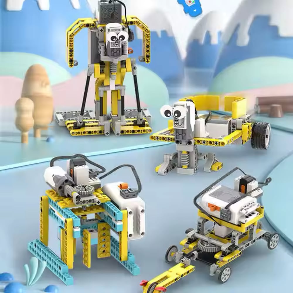 Roboticaset voor toekomstige ingenieurs, 50-in-1 Intelligente doe-het-zelf-blokkenset van 606 bouwstenen met afstandsbediening