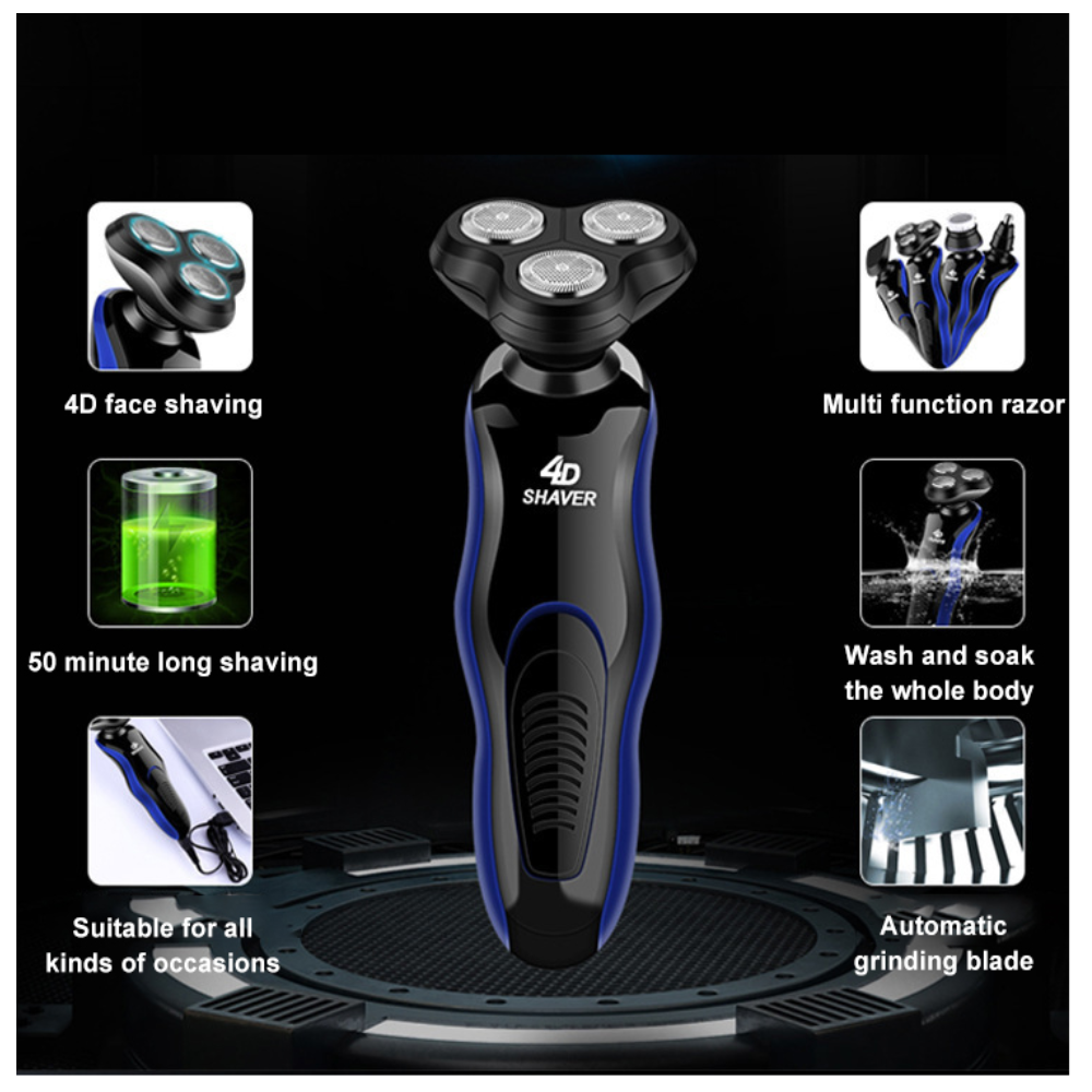 3-in-1 Scheerset, waterdicht en oplaadbaar