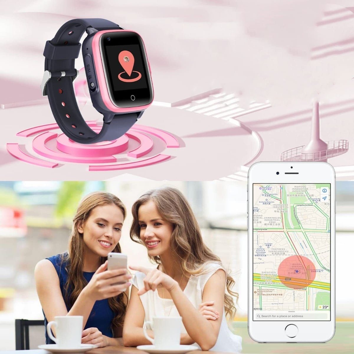 Smartwatch voor kinderen SmartKid Pro met simkaart, GPS, camera