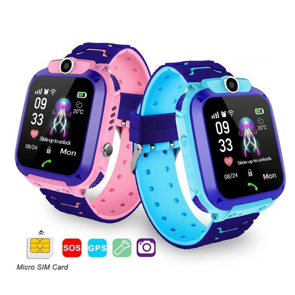 Kinder smartwatch met camera, GPS-tracking, telefoongesprekken voeren, SOS-knop