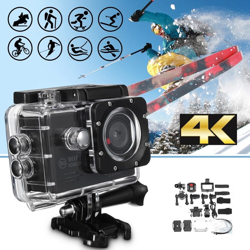 4K Ultra HD actiecamera, waterbestendig, wifi