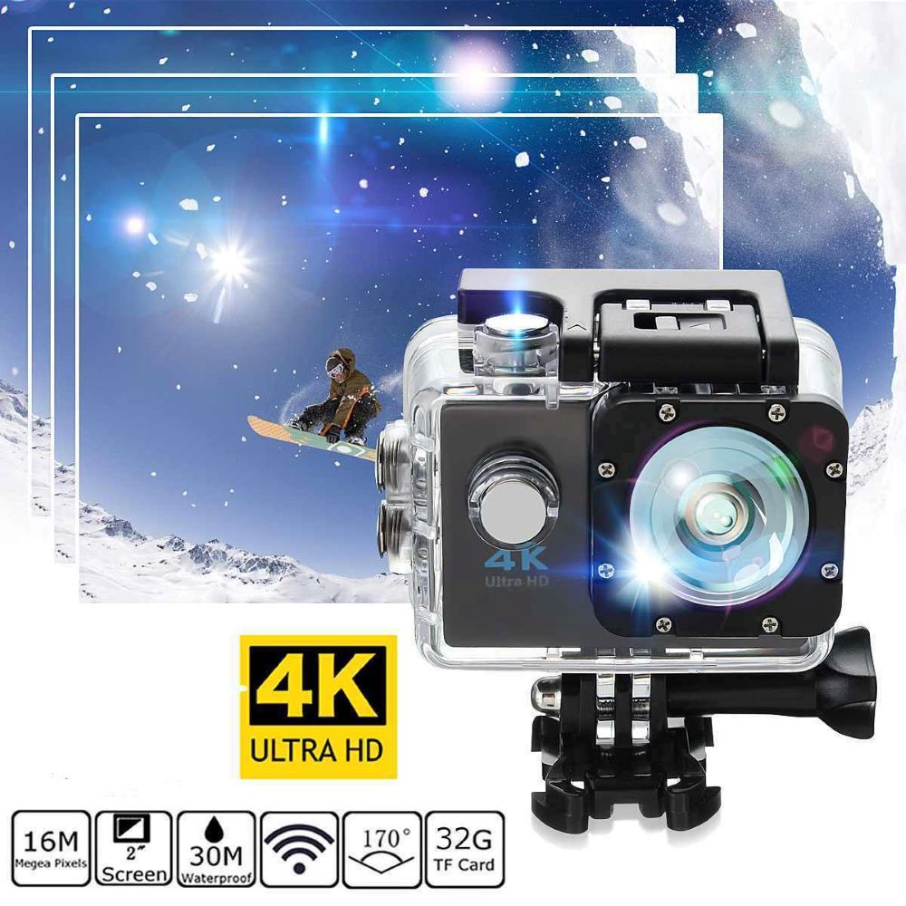 4K Ultra HD actiecamera, waterbestendig, wifi
