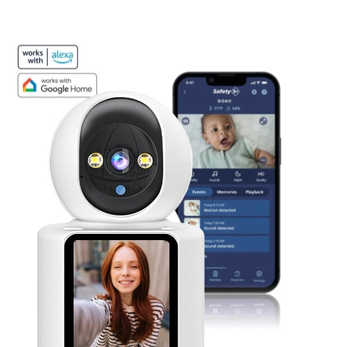 Slimme draadloze babyfoon met nachtzicht en tweerichtings video- en audiocommunicatie