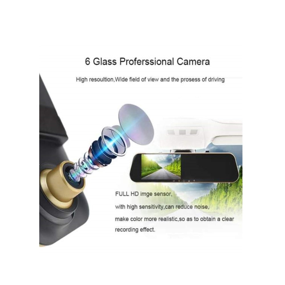 Auto camera achteruitkijkspiegel met 4.3 inch LCD-scherm en recorder