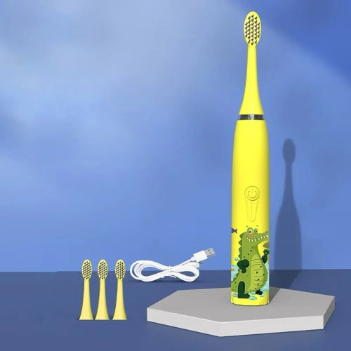 Elektrische kindertandenborstel met ingebouwde timer en 4 extra opzetborstels