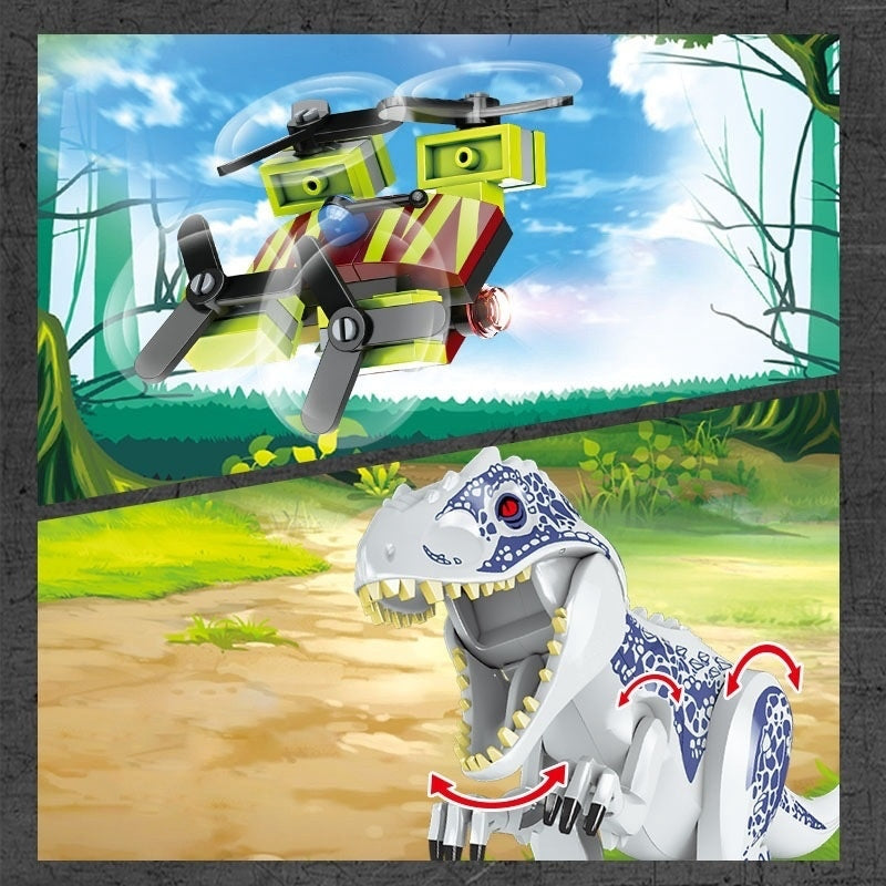 Dinosaur World bouwstenen set 528 stuks