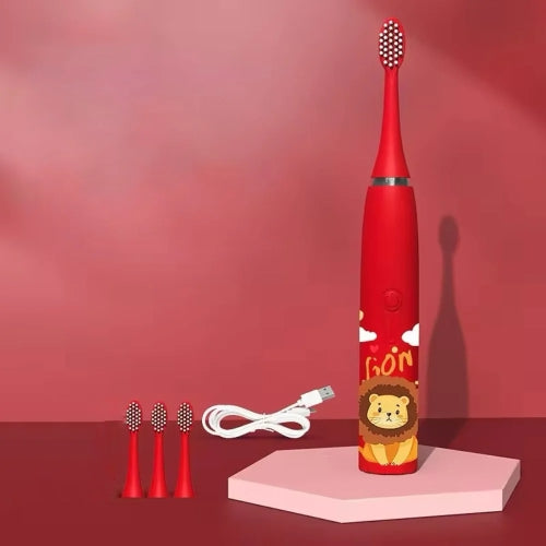 Elektrische kindertandenborstel met ingebouwde timer en 4 extra opzetborstels