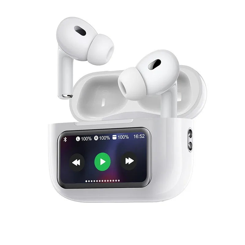 TouchPods S10 Pro ANC/ENC draadloze Bluetooth oordopjes, LCD-touchscreen, actieve ruisonderdrukking, slimme AI-vertaler
