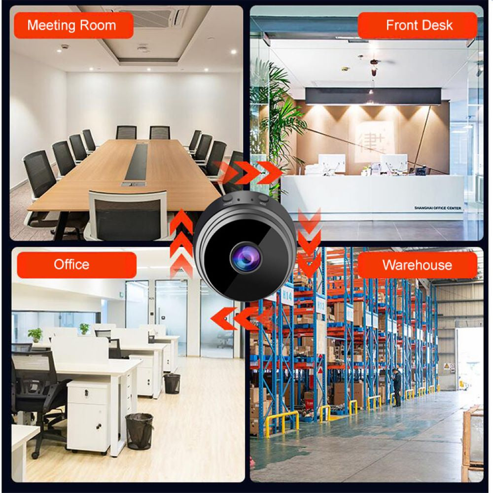 Mini beveiligingscamera, wifi, live surveillance, dag- en nachtopname