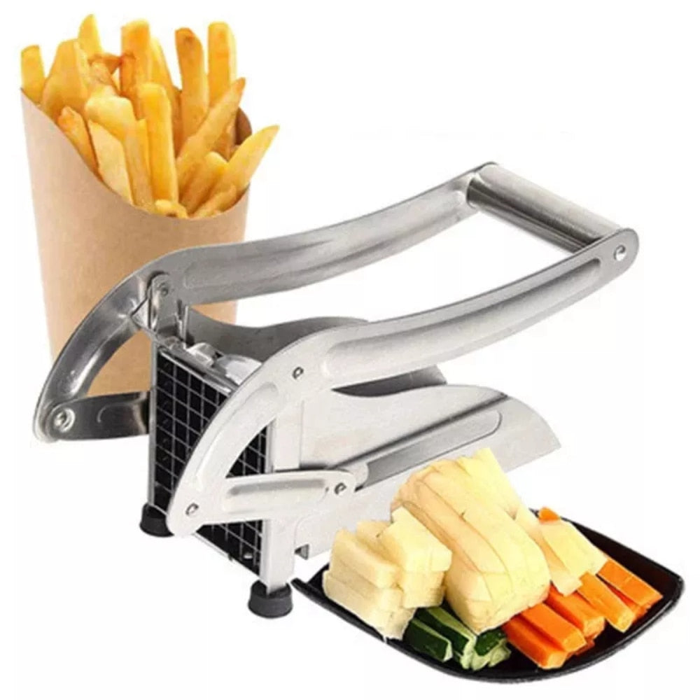 Vihoom frietsnijder, aardappelsnijder voor frietjes, frietsnijder met 3 roestvrijstalen messen, multifunctionele groentesnijder voor friet, komkommers, wortelen, uien en fruit Vihoom frietsnijder, aardappelsnijder voor frietjes, frietsnijder met 3 roestvrijstalen messen, multifunctionele groentesnijder voor friet, komkommers, wortelen, uien en fruit