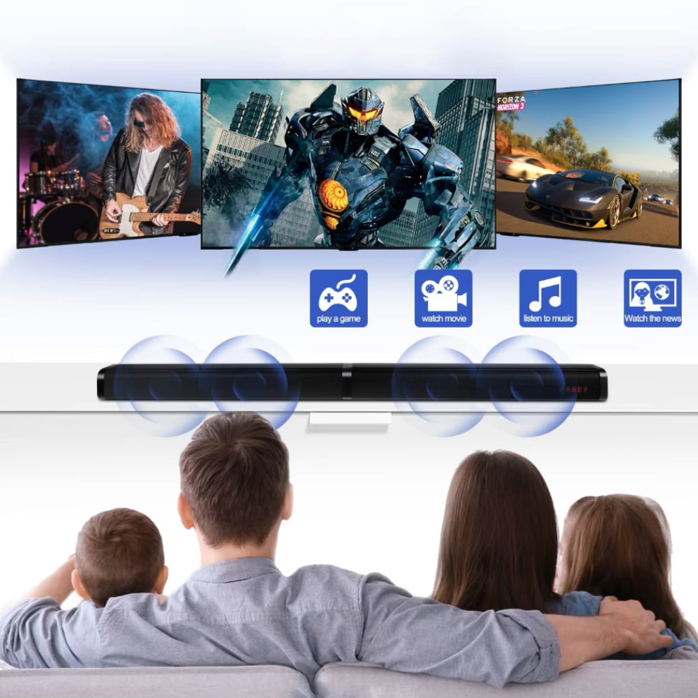 Soundbar met bluetooth en draadloos opladen / Multifunctionele soundbar met bluetooth