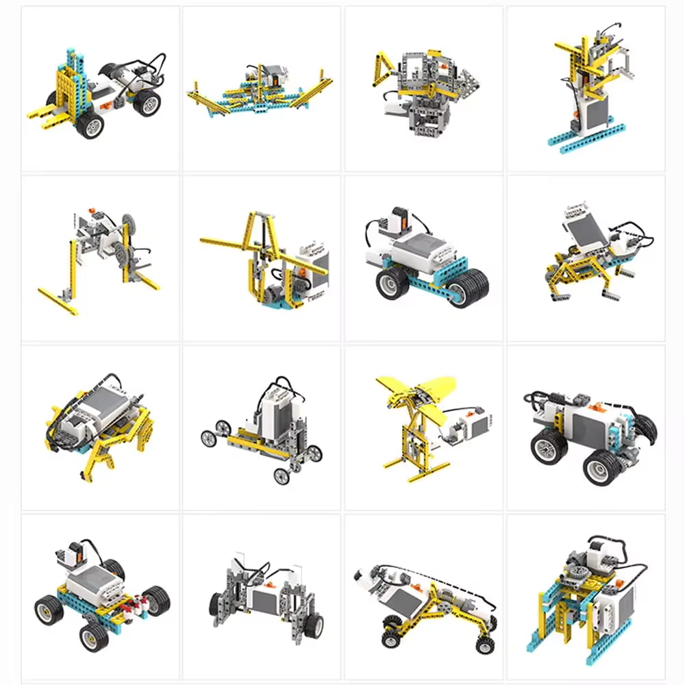 Roboticaset voor toekomstige ingenieurs, 50-in-1 Intelligente doe-het-zelf-blokkenset van 606 bouwstenen met afstandsbediening