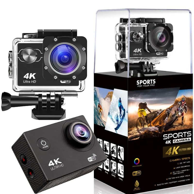 4K Ultra HD actiecamera, waterbestendig, wifi