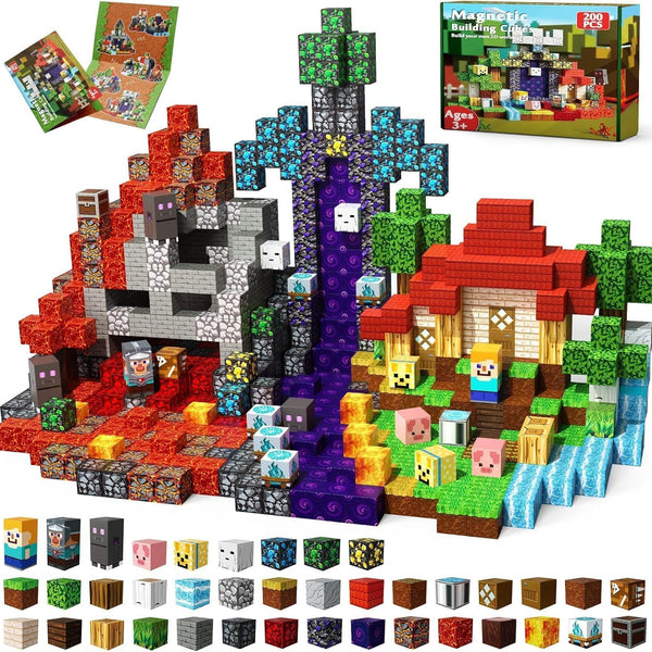 Build My World Magnetische bouwblokken voor kinderen, 180 stuks