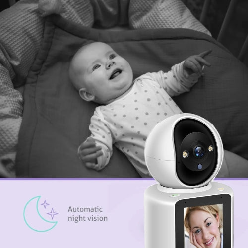 Slimme draadloze babyfoon met nachtzicht en tweerichtings video- en audiocommunicatie