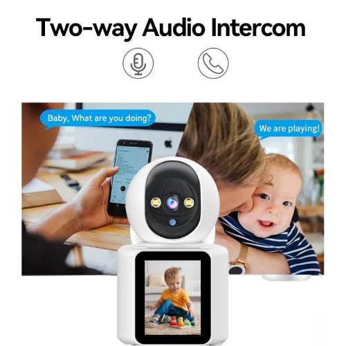 Slimme draadloze babyfoon met nachtzicht en tweerichtings video- en audiocommunicatie