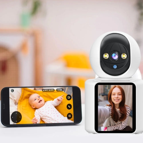 Draadloze Audiobabyfoon 2,4 GHz, Draadloze Babyfoon Bidirectionele Intercom, Babyfoon met Nachtlampje 100‑240V(EU Plug Draadloze Audiobabyfoon 2,4 GHz, Draadloze Babyfoon Bidirectionele Intercom, Babyfoon met Nachtlampje 100‑240V(EU Plug