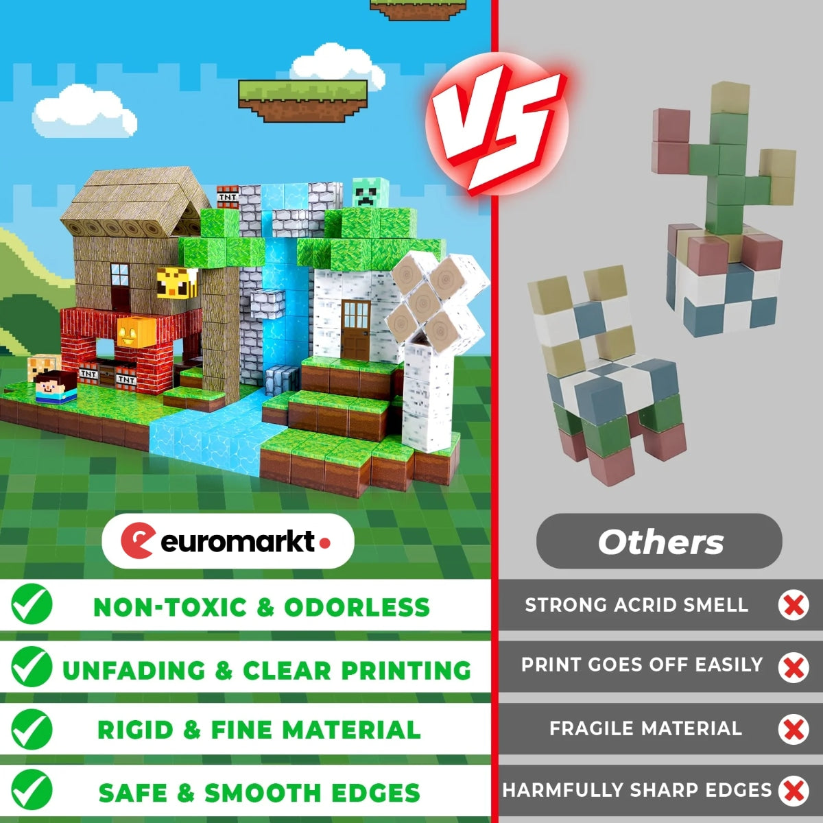 MAGNECRAFT Magnetic Blocks FOREST LIFE – 100 stuks magnetische bouwblokken STEM-speelgoed voor kinderen vanaf 3 jaar