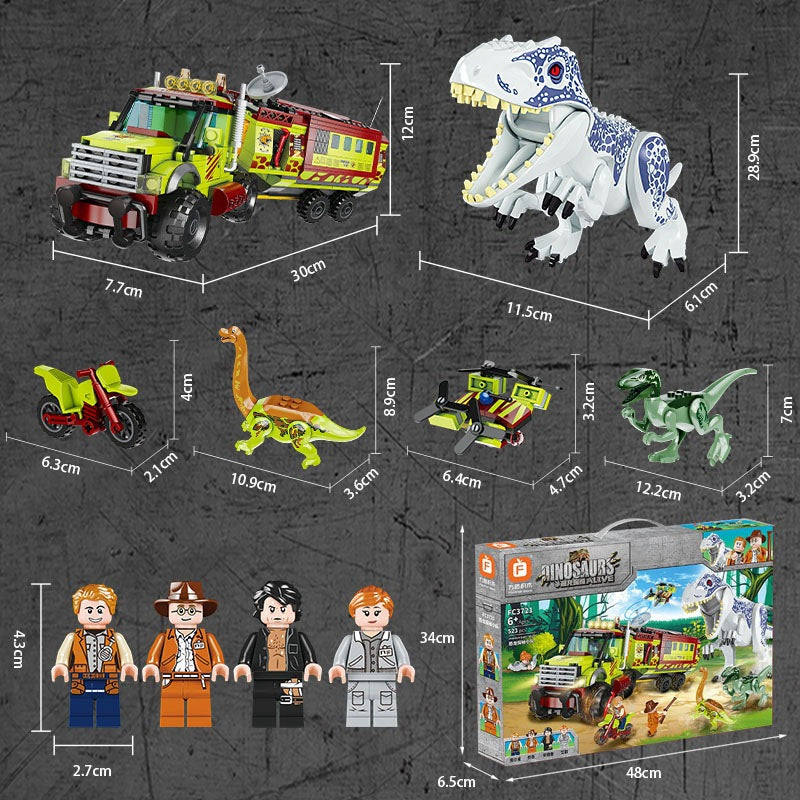 Dinosaur World bouwstenen set 528 stuks