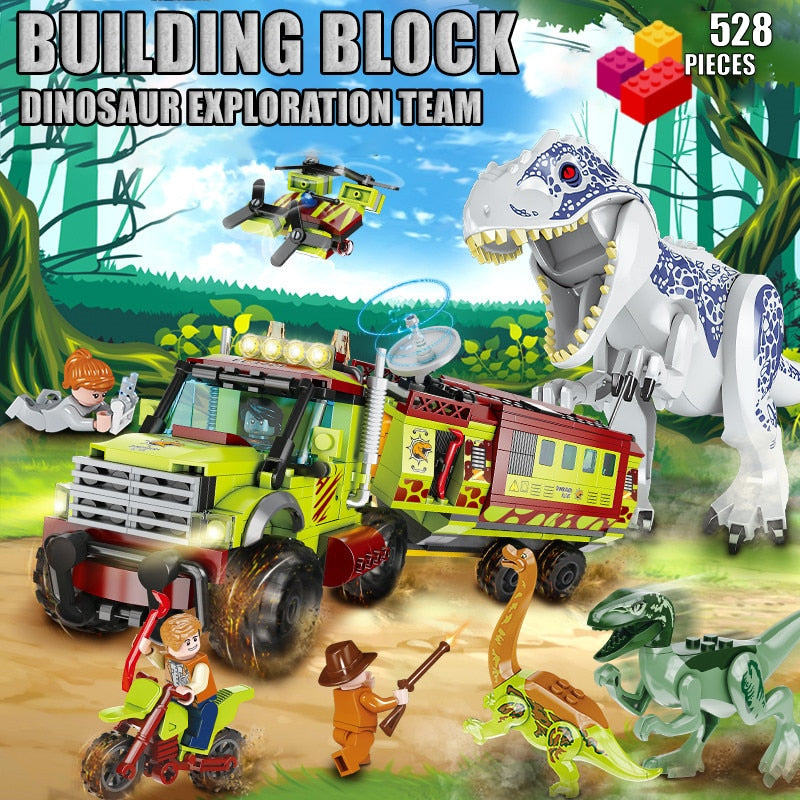 Dinosaur World bouwstenen set 528 stuks